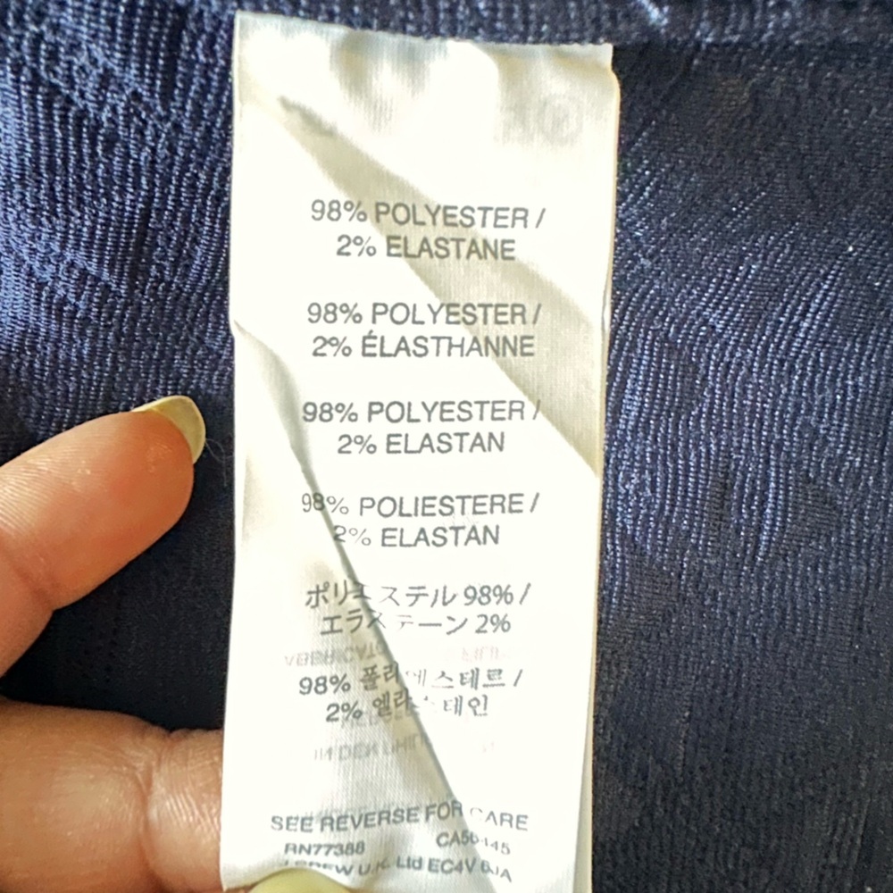 J. Crew Navy Quilted Short Sleeve Blazer - Picture 8 of 9